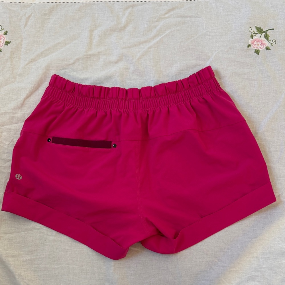 lululemon athletica High-Waist Hot Pink Athletic Shorts - Picture 3 of 4